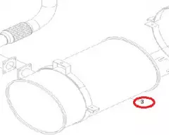 Глушитель (в сборе) 12M11-01001B-E {HIGER 6108, 6118}